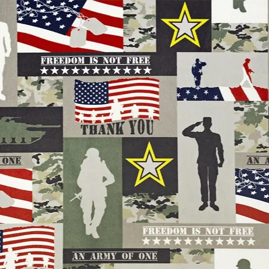 Green Soldier Digital Cuddle Fabric per yard - Prismatic Fiber Arts
