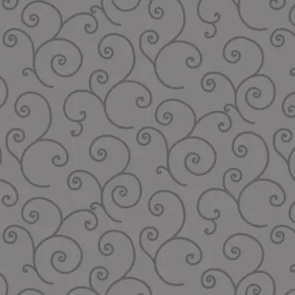 Grey Scroll Cotton Wideback Fabric per yard - Prismatic Fiber Arts