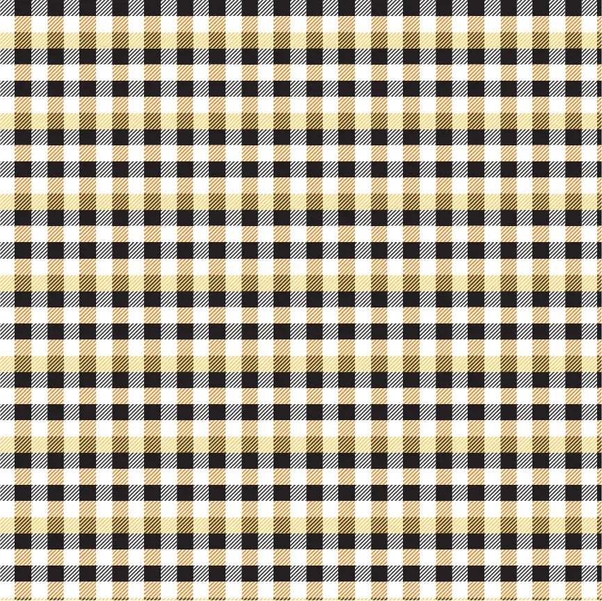 Halloween Plaid Poppie Cotton Black 44"/45" Fabric Per Yard - Prismatic Fiber Arts