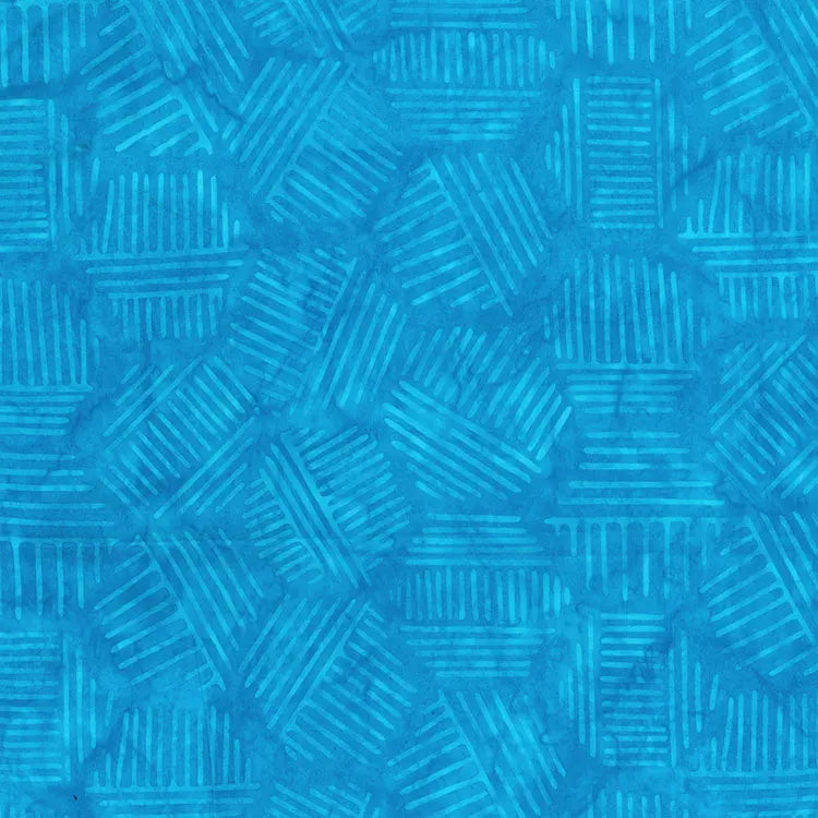 Hexies Caribbean Blue 81700-61 Cotton 44"/45" Fabric Per Yard - Prismatic Fiber Arts