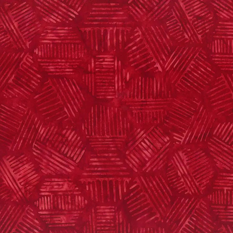 Hexies Dark Red 81700-25 Cotton 44"/45" Fabric Per Yard - Prismatic Fiber Arts