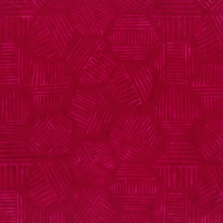 Hexies Red Raspberry 81700-23 Cotton 44"/45" Fabric Per Yard - Prismatic Fiber Arts