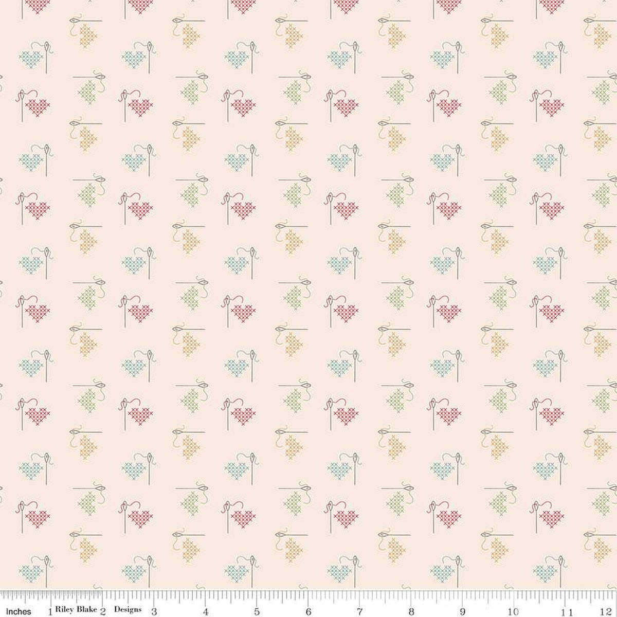 Hush Hush 5 Stitched with Love Cotton 43"/44" Fabric Per Yard - Prismatic Fiber Arts