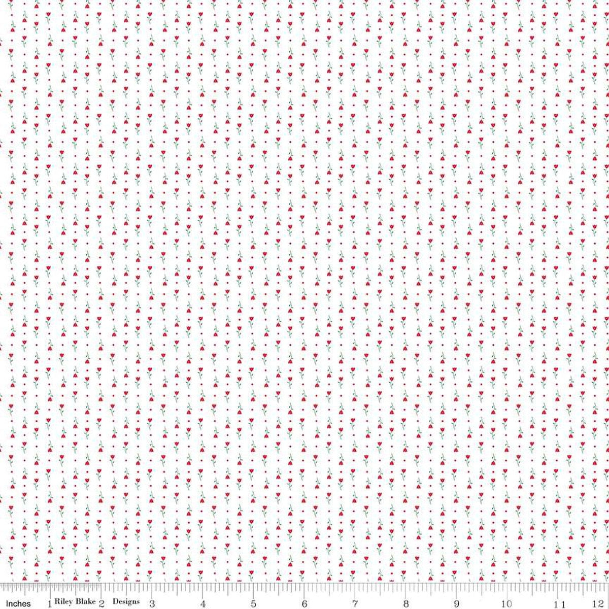 Hush Hush 5 Tiny Tulips Cotton 43"/44" Fabric Per Yard - Prismatic Fiber Arts