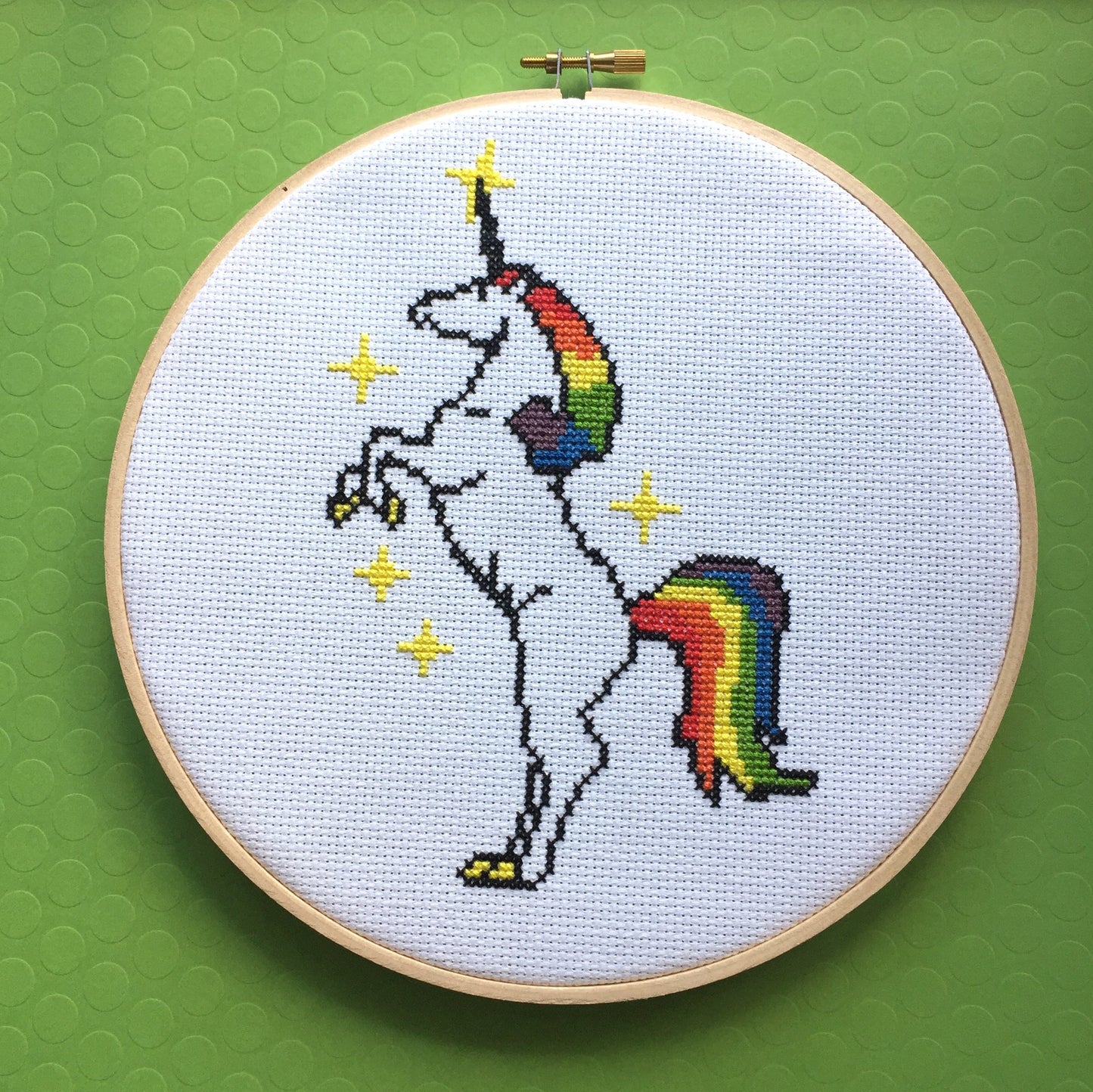 Unicorn Colorful Counted Cross Stitch DIY Kit - Prismatic Fiber Arts
