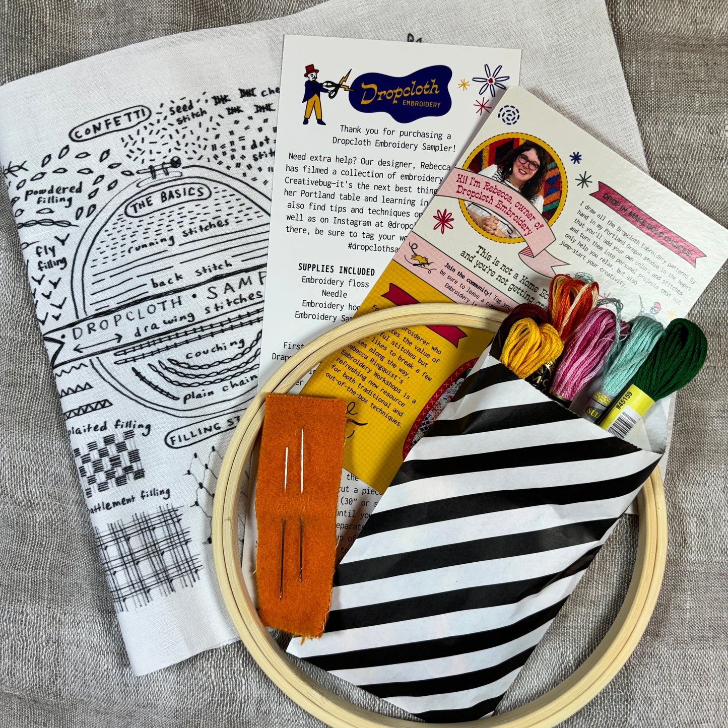 Drawing Stitches Embroidery Kit - Prismatic Fiber Arts