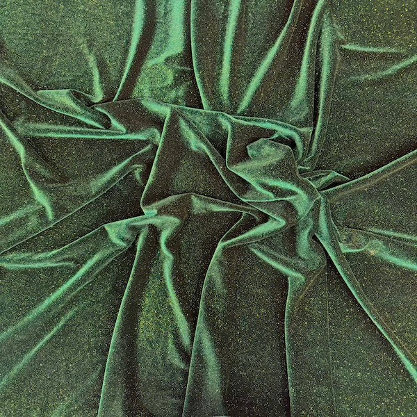 Misty Glitter Stretch Velvet Spandex Fabric - Prismatic Fiber Arts