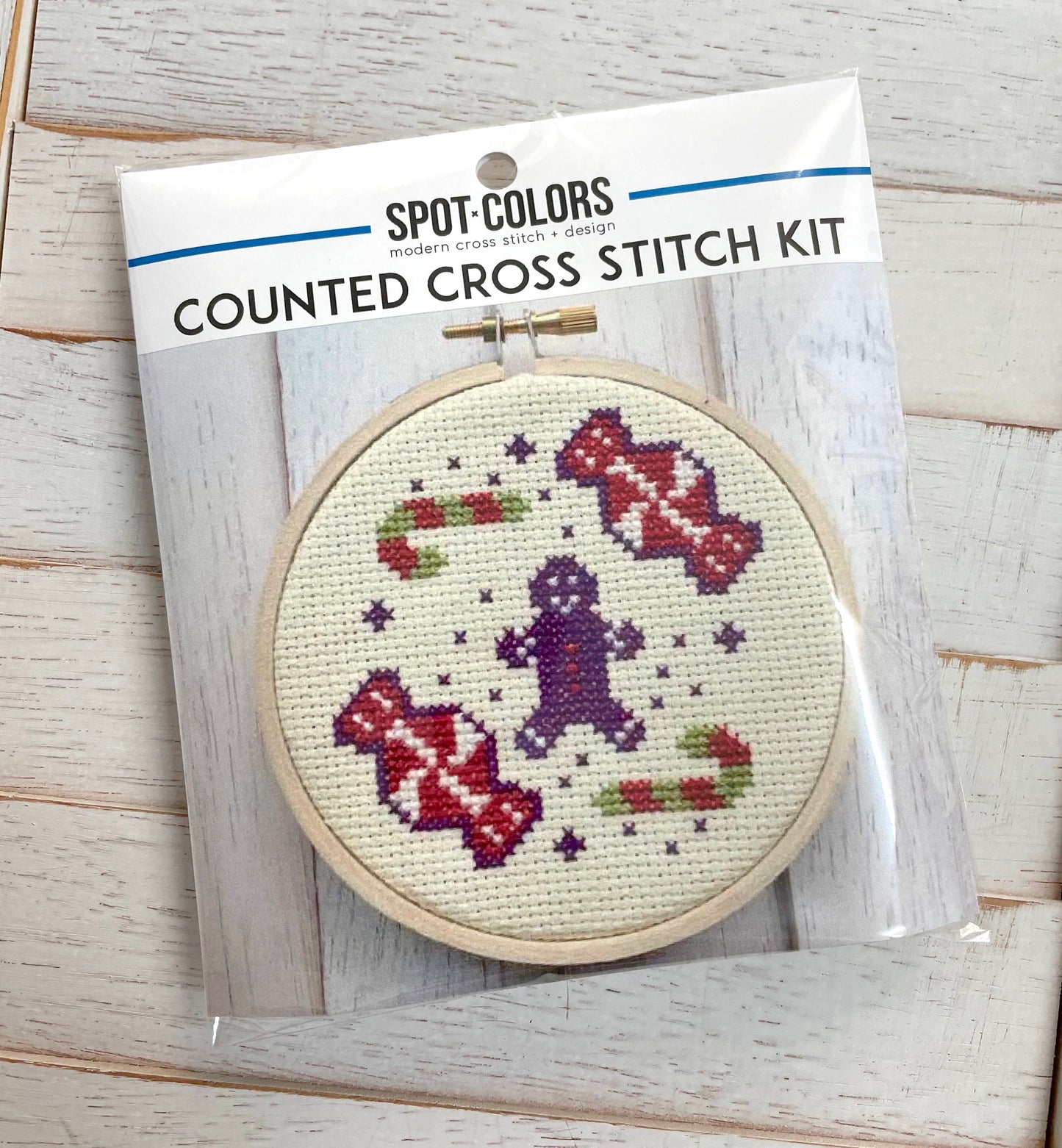 Sugar and Spice Holiday Christmas Counted Cross Stitch DIY Kit Beginner - Prismatic Fiber Arts