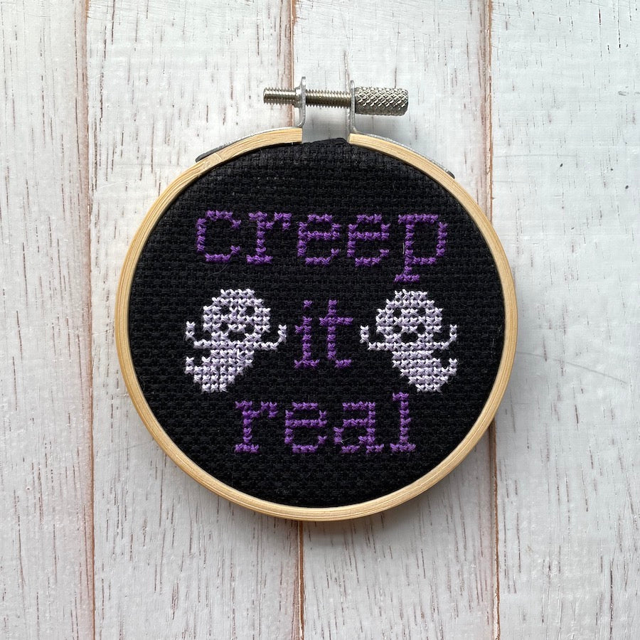 Creep It Real Cross Stitch Kit - Prismatic Fiber Arts