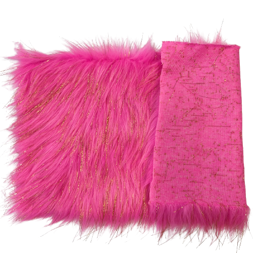 Tinsel Sparkle Glitter Long Pile Shaggy Faux Fur Fabric - Prismatic Fiber Arts