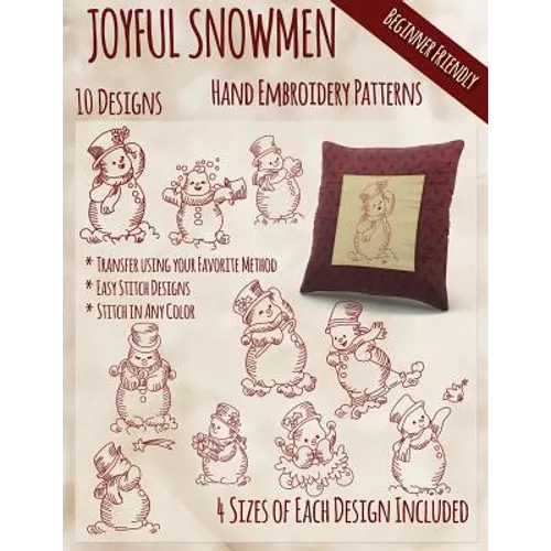 Joyful Snowmen Hand Embroidery Patterns
