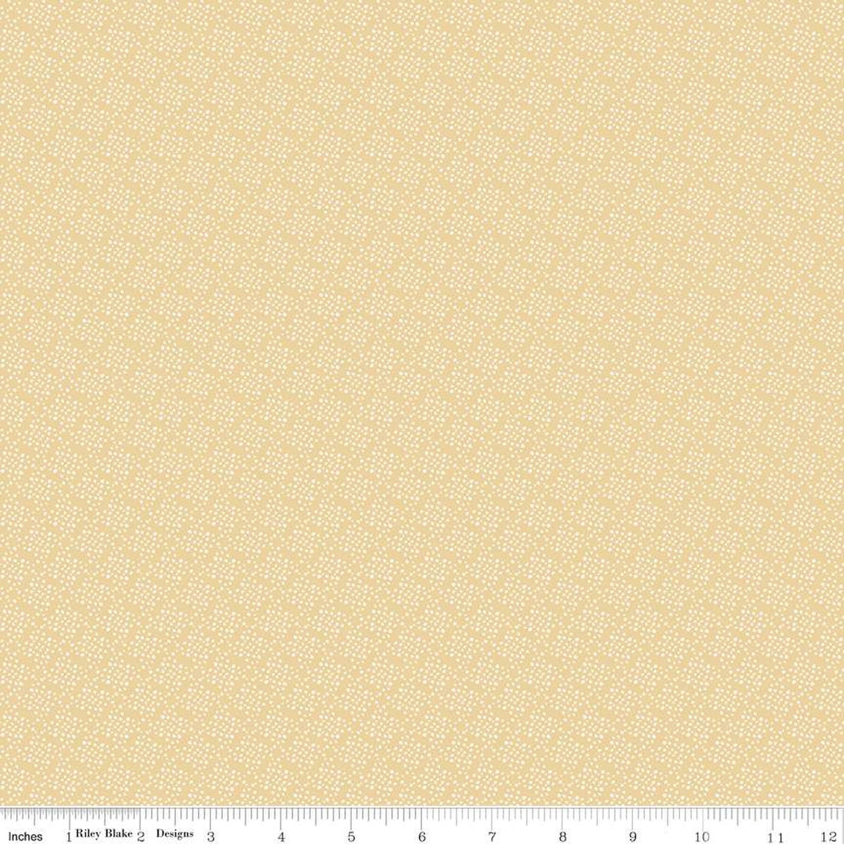 Juju's Petals Dots Yellow Cotton 43"/44" Fabric Per Yard - Prismatic Fiber Arts