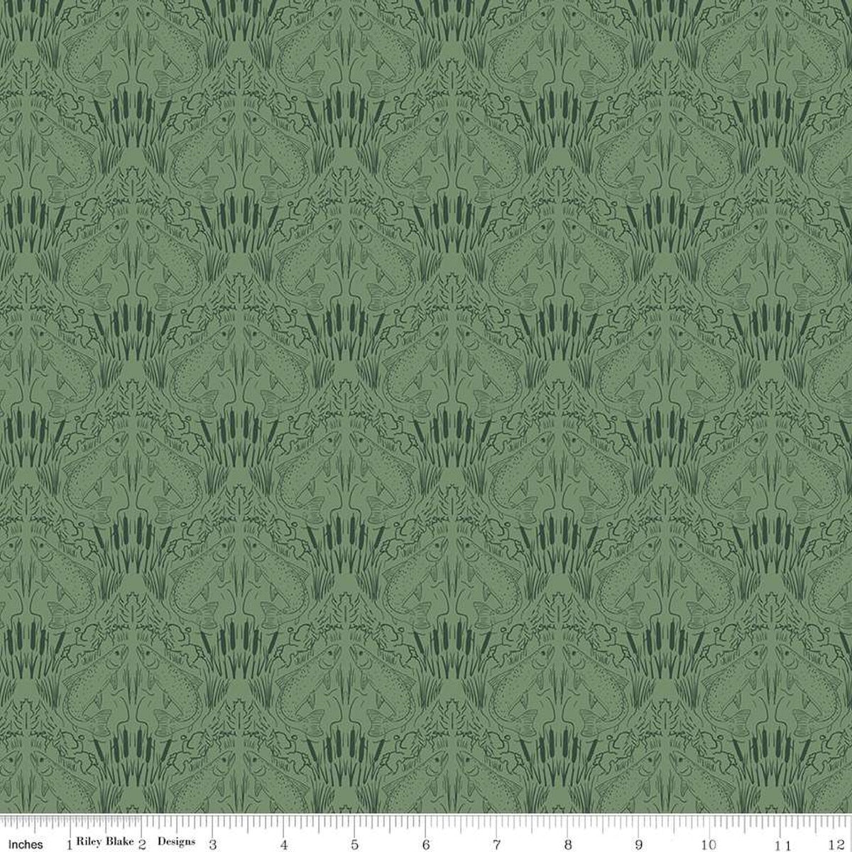 Let's Wander First Catch Sage Cotton 43"/44" Fabric Per Yard - Prismatic Fiber Arts
