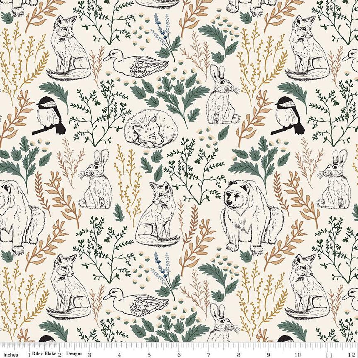 Let's Wander Main Cream Cotton 43"/44" Fabric Per Yard - Prismatic Fiber Arts