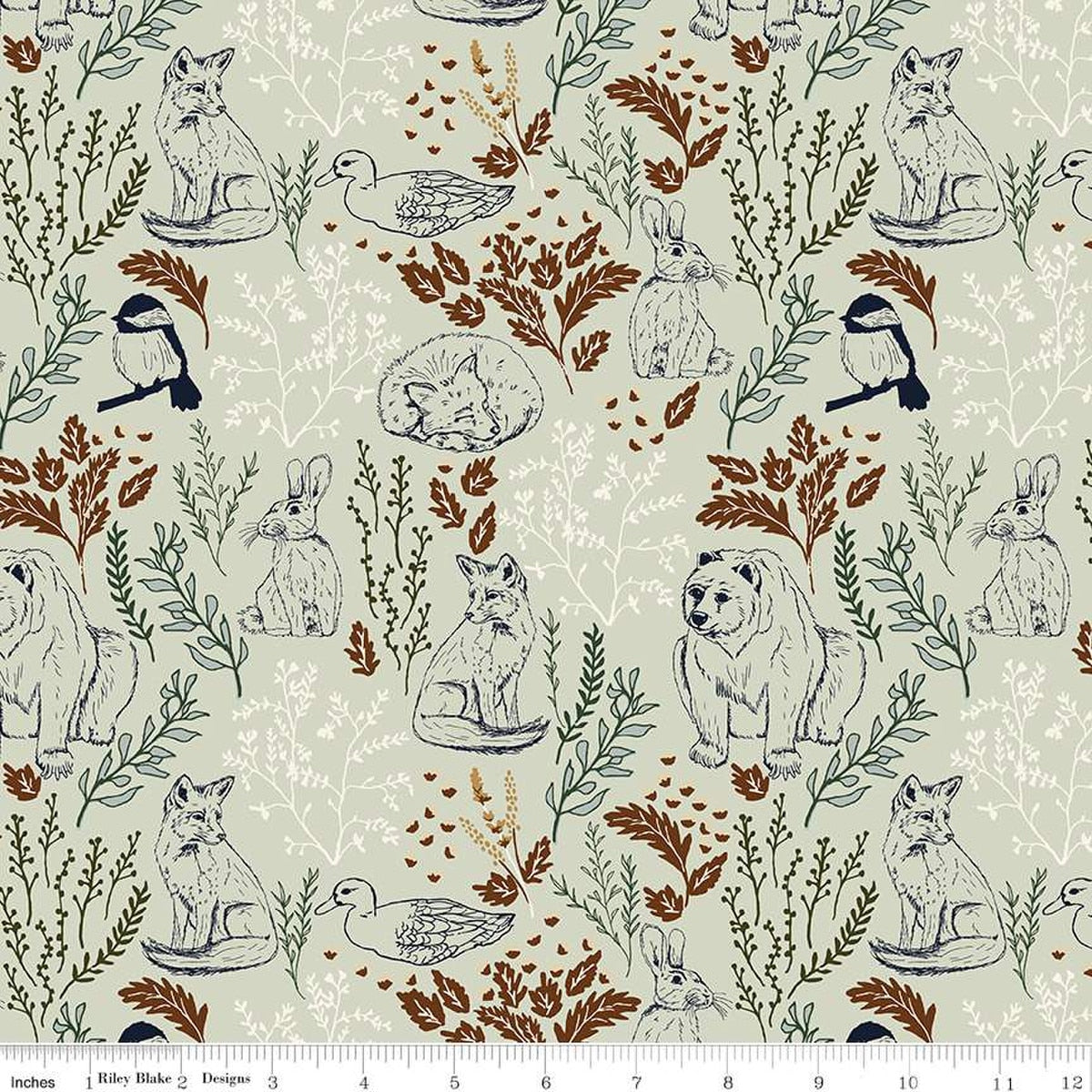Let's Wander Main Mist Cotton 43"/44" Fabric Per Yard - Prismatic Fiber Arts