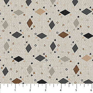 Light Gray Multi Diamond Toss Haberdashery Flannel Fabric per Yard - Prismatic Fiber Arts