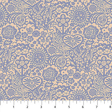 Little Heaven Cornflower Yesterday Cotton 44"/45" Fabric Per Yard - Prismatic Fiber Arts