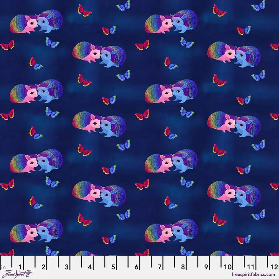 Love Bright Navy Cotton 44"/45" Fabric Per Yard - Prismatic Fiber Arts