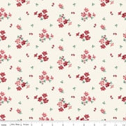 Love You Always Flower Toss Cream Cotton 43"/44" Fabric Per Yard - Prismatic Fiber Arts