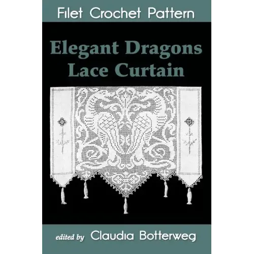 Elegant Dragons Lace Curtain Filet Crochet Pattern: Complete Instructions and Chart