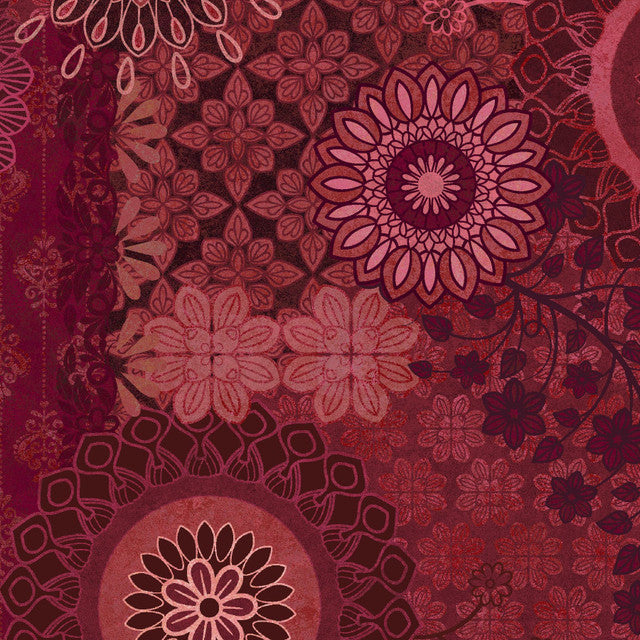 Maroon and Red Operetta Patchwork Cotton 43"/44" Fabric Per Yard - Prismatic Fiber Arts