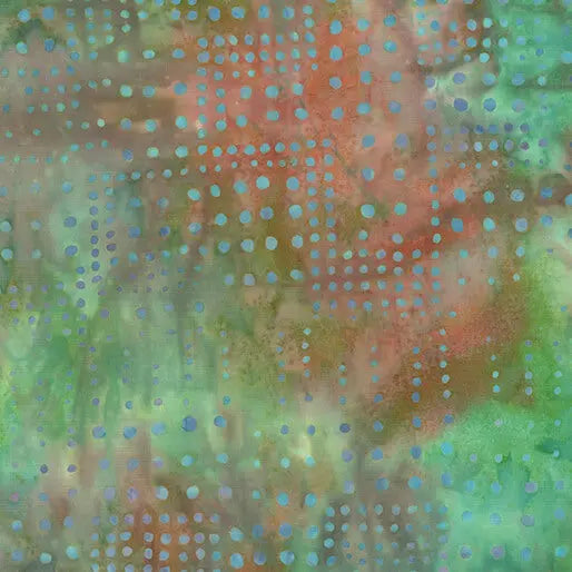 Multi Variegated Green Coral Dots Cotton 44"/45" Fabric Per Yard - Prismatic Fiber Arts