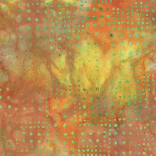 Multi Variegated Orange Citron Dots Cotton 44"/45" Fabric Per Yard - Prismatic Fiber Arts
