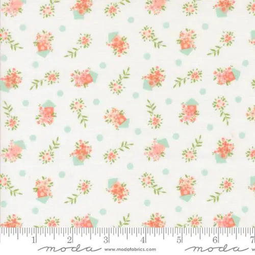 Natural Abloom Cloud Birdhouses Novelty Houses Floral 44"/45" Fabric Per Yard - Prismatic Fiber Arts