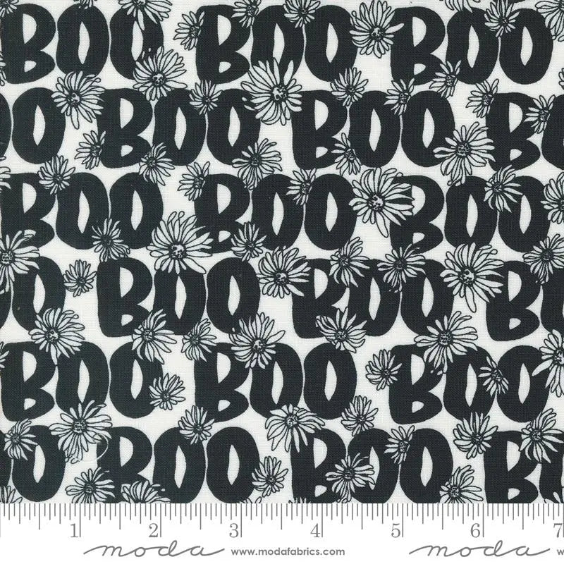 Noir Pumpkin Boo Black & White 44"/45" Fabric Per Yard - Prismatic Fiber Arts