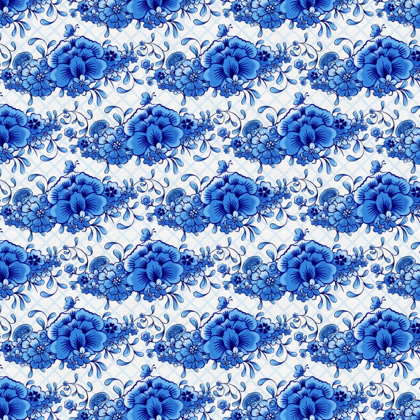 Chinoiserie Flowers Cotton Wideback 118" Fabric Per Yard - Prismatic Fiber Arts