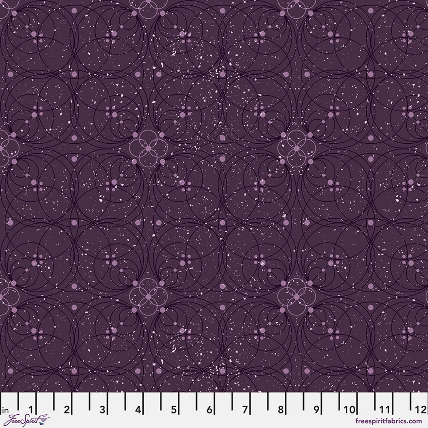 Enrapture by Giucy Giuce Flourish - Amethyst Cotton 44"/45" Fabric Per Yard - Prismatic Fiber Arts