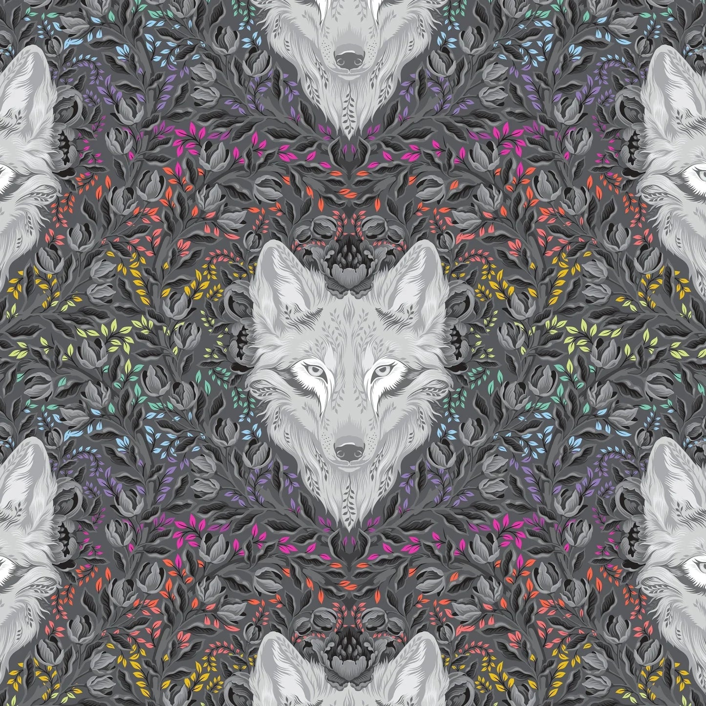 Carbon Wolf of Pink Street Graywork 43/44" Cotton Fabric Per Yard - Prismatic Fiber Arts