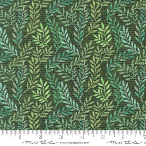 Paper Hamlet Topiary Leaves Cotton 44"/45" Fabric Per Yard - Prismatic Fiber Arts