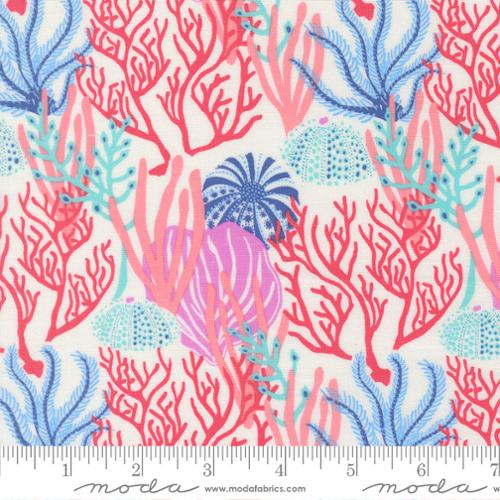 Pearl Reef Coral Reef Cotton 44"/45" Fabric Per Yard - Prismatic Fiber Arts