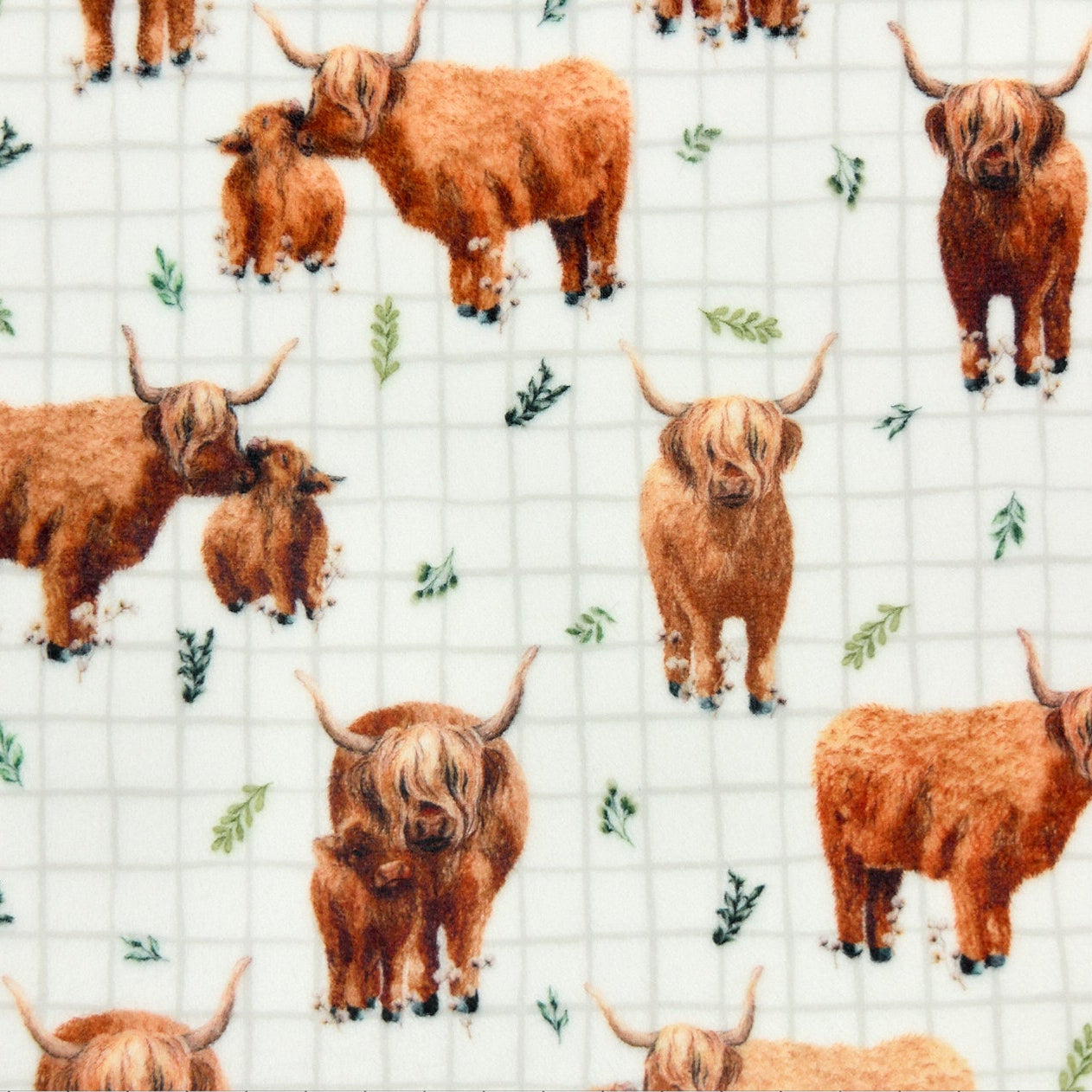 Highland Grid Penny Digital Cloud Cuddle 58/60" Fabric Per Yard - Prismatic Fiber Arts