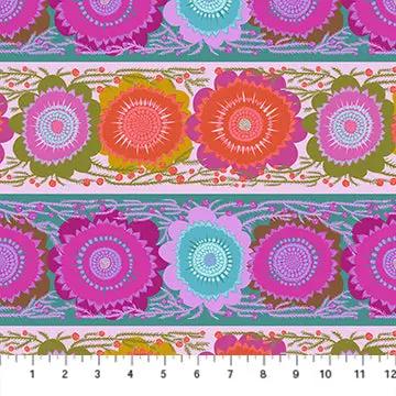 Perennial Borders Line Dance in Bouquet AMT135-82V Cotton 44"/45" Fabric Per Yard - Prismatic Fiber Arts