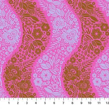 Perennial Borders Village Path in Raspberry AMT139-84V Cotton 44"/45" Fabric Per Yard - Prismatic Fiber Arts