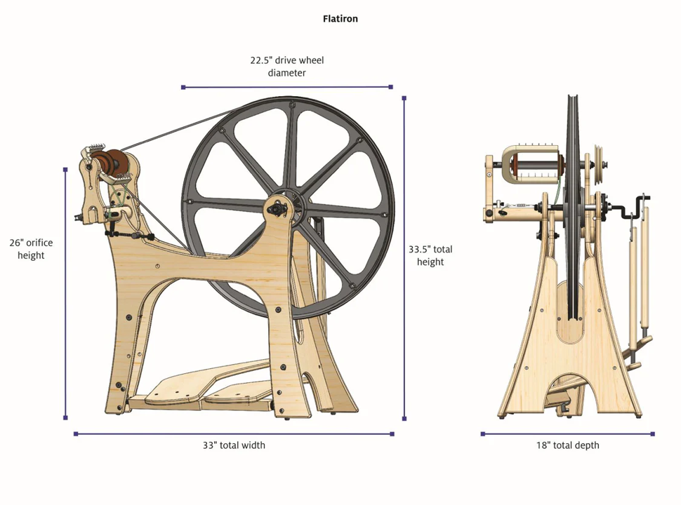 Schacht Flatiron Spinning Wheel PREORDER - Prismatic Fiber Arts