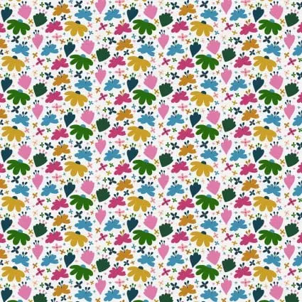 Press Play Flowers 43"/44" Fabric Per Yard - Prismatic Fiber Arts