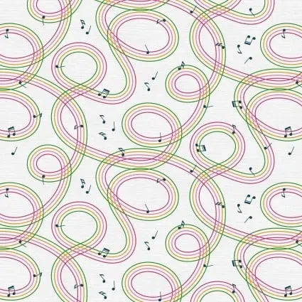 Press Play Treble Clef 43"/44" Fabric Per Yard - Prismatic Fiber Arts
