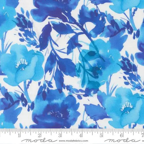 Radiant Sky Poppies Cotton 44"/45" Fabric Per Yard - Prismatic Fiber Arts