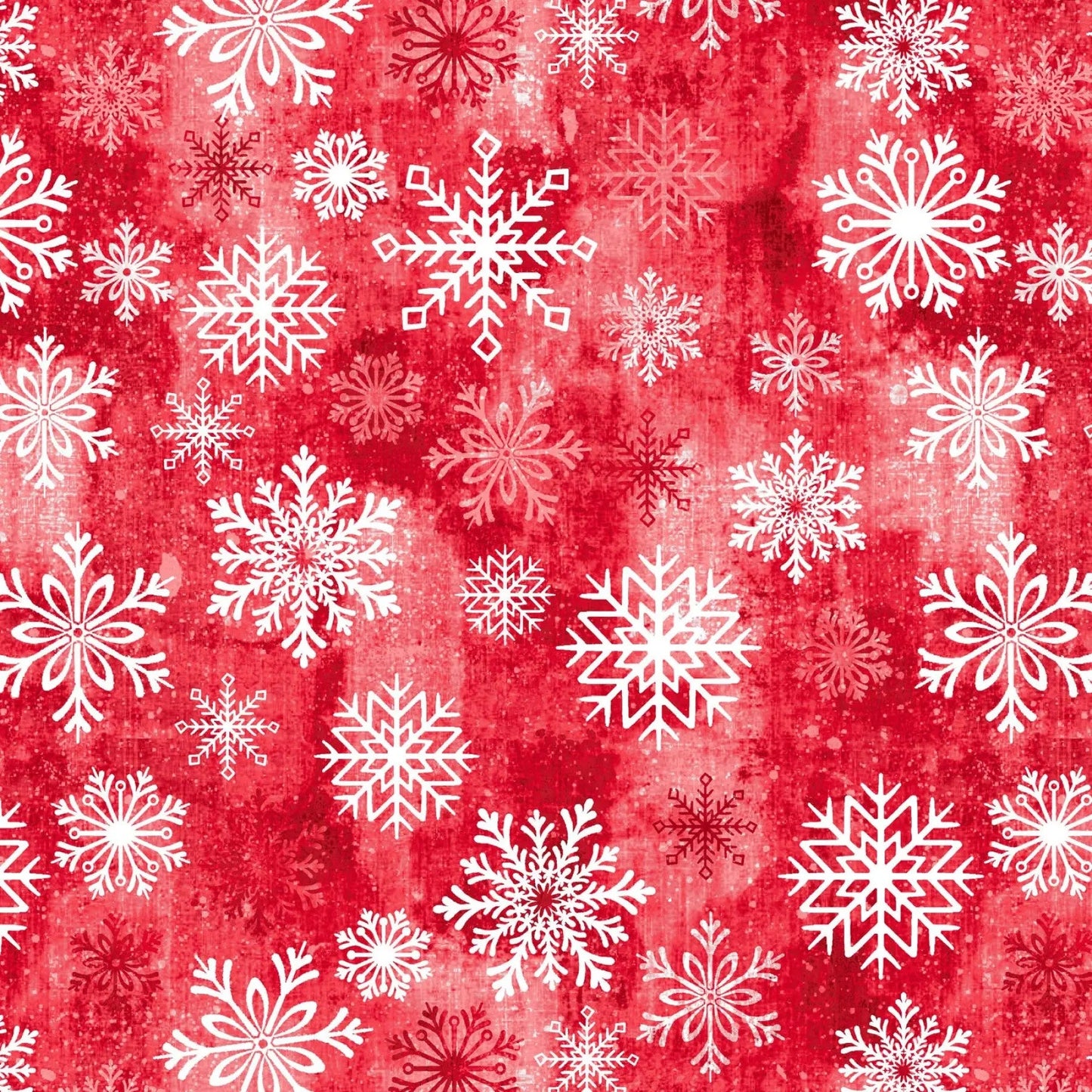 Red Candy Snowflake Toss Dot Cotton Wideback Fabric per yard - Prismatic Fiber Arts