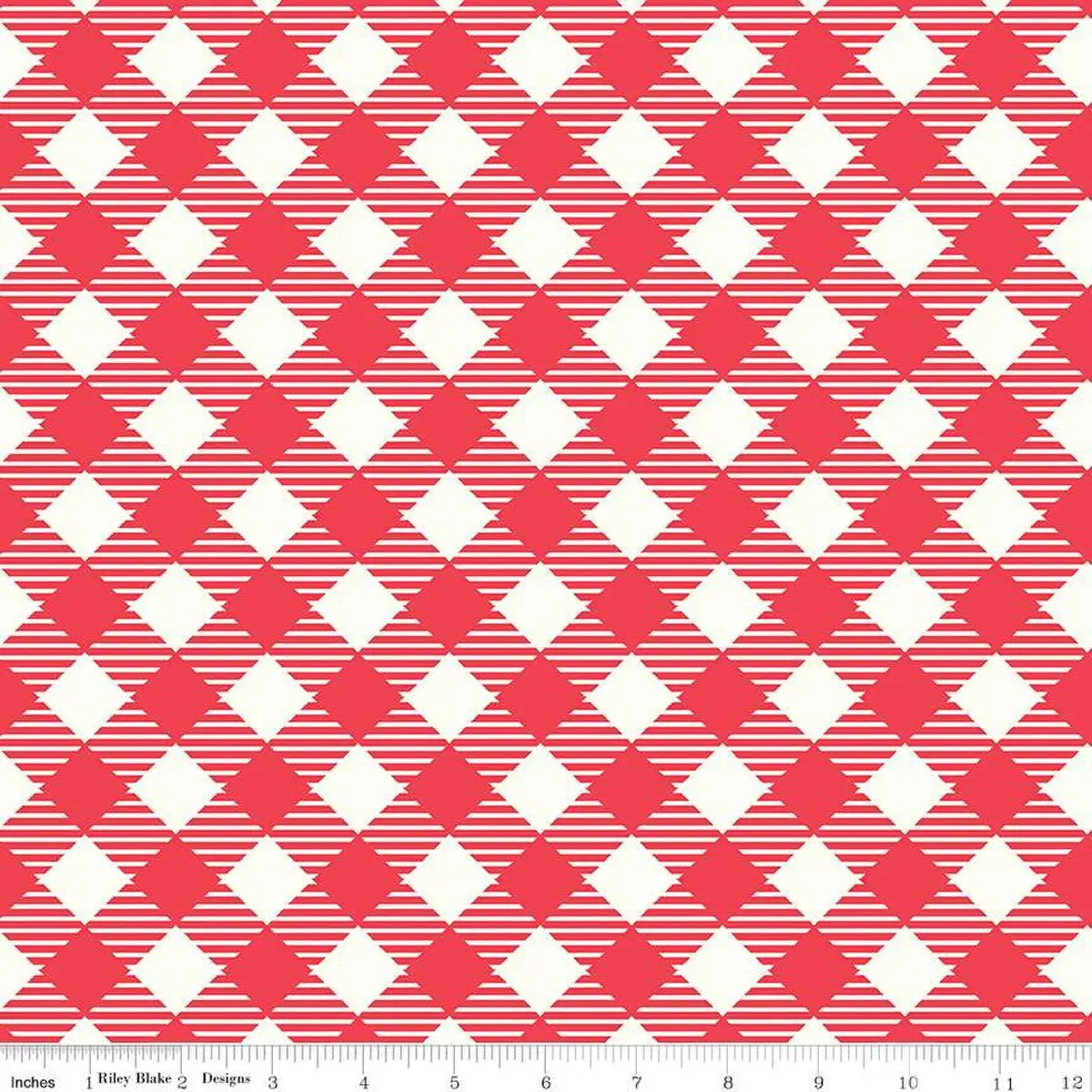 Red Cayenne Lori Holt Bee Ginghams Cotton Wideback Fabric per yard - Prismatic Fiber Arts