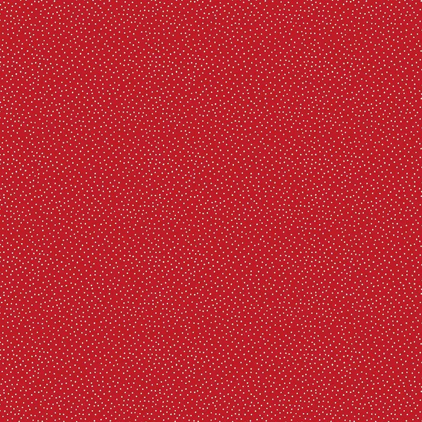Redwork Dots Cotton 44"/45" Fabric Per Yard - Prismatic Fiber Arts