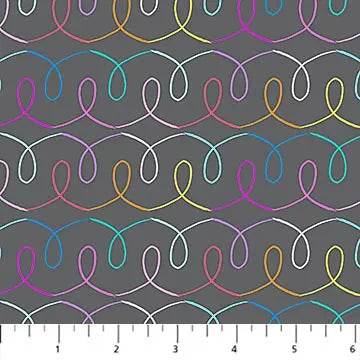 Ribbon Gray Multi Dewfall Cotton 44"/45" Fabric Per Yard - Prismatic Fiber Arts