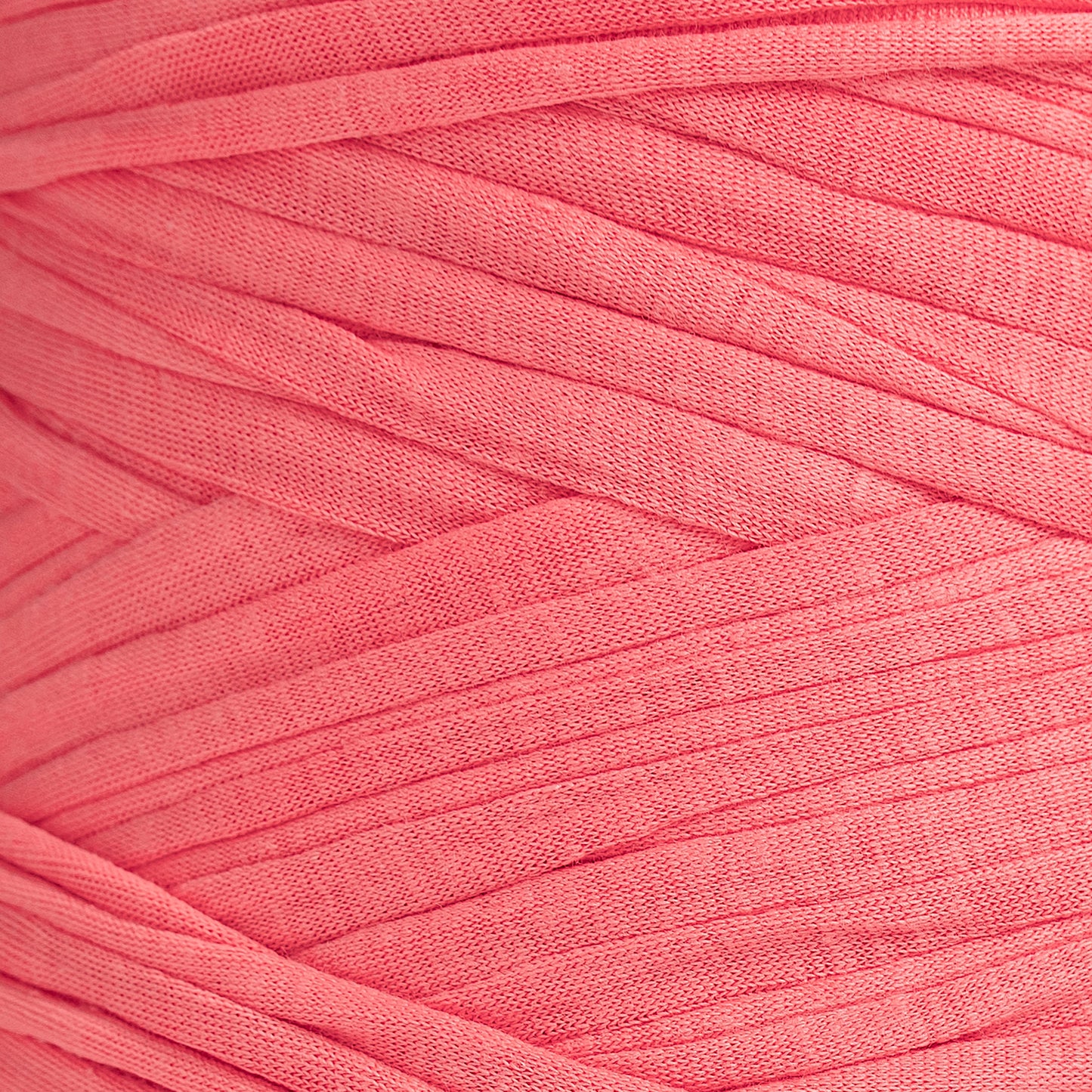 Recycled T-Shirt Fabric Yarn - Salmon Color - Prismatic Fiber Arts
