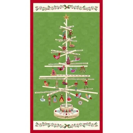Scandinavian Holiday Scandi Tree - Panel - Prismatic Fiber Arts