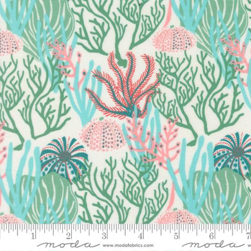 Seaweed Reef Coral Reef Cotton 44"/45" Fabric Per Yard - Prismatic Fiber Arts