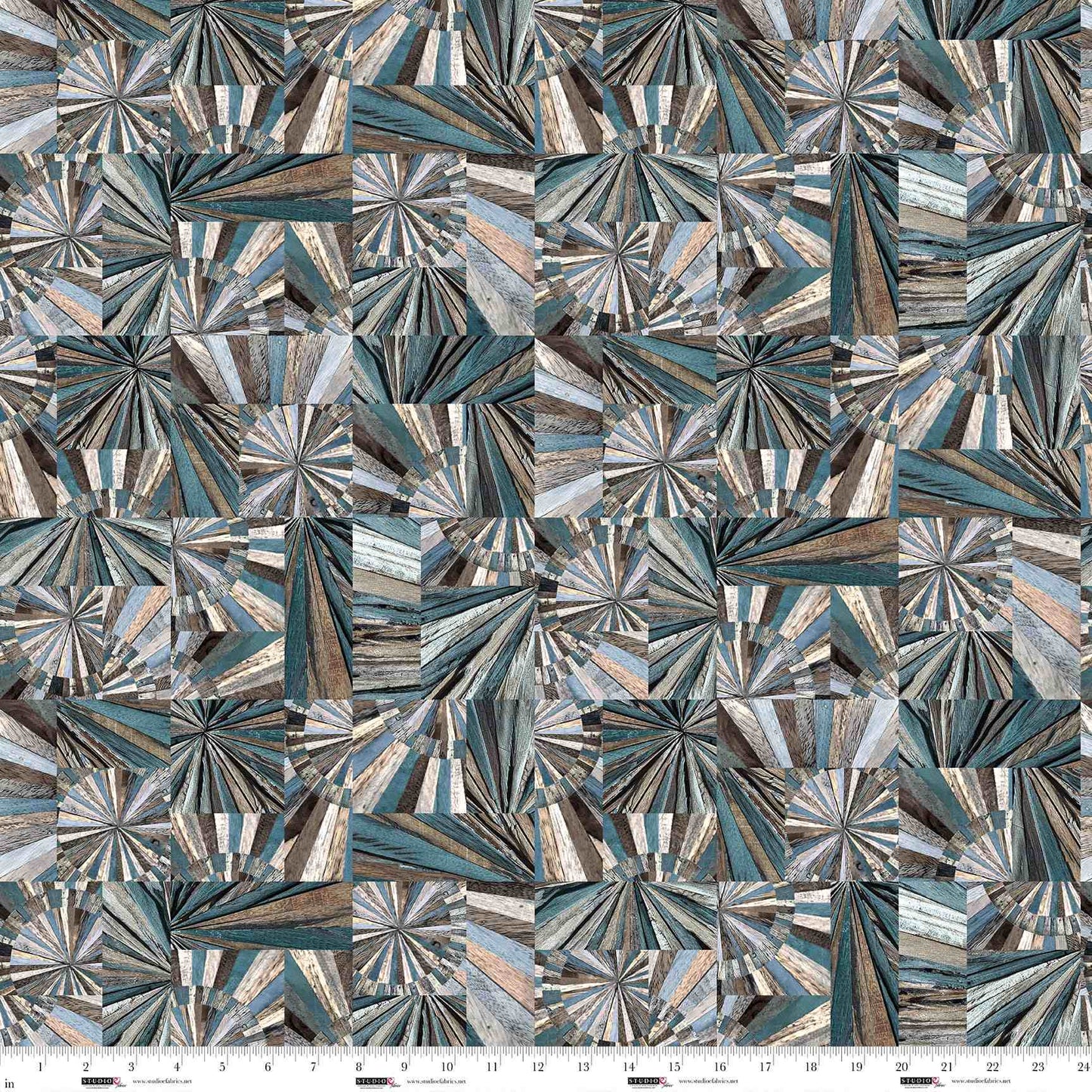 Slate Woodburst Out of the Woodwork Cotton 44"/45" Fabric Per Yard - Prismatic Fiber Arts