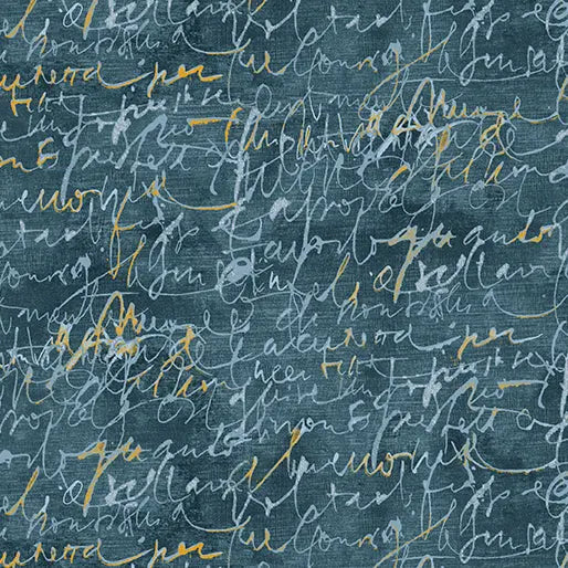 Starlight Fluidity Script Small Cotton 44”/45" Fabric Per Yard - Prismatic Fiber Arts